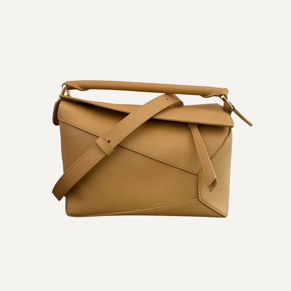Size Small - Loewe Calf-Skin Puzzle Edge Bag Sahara Shoulder - Picture 1 of 15